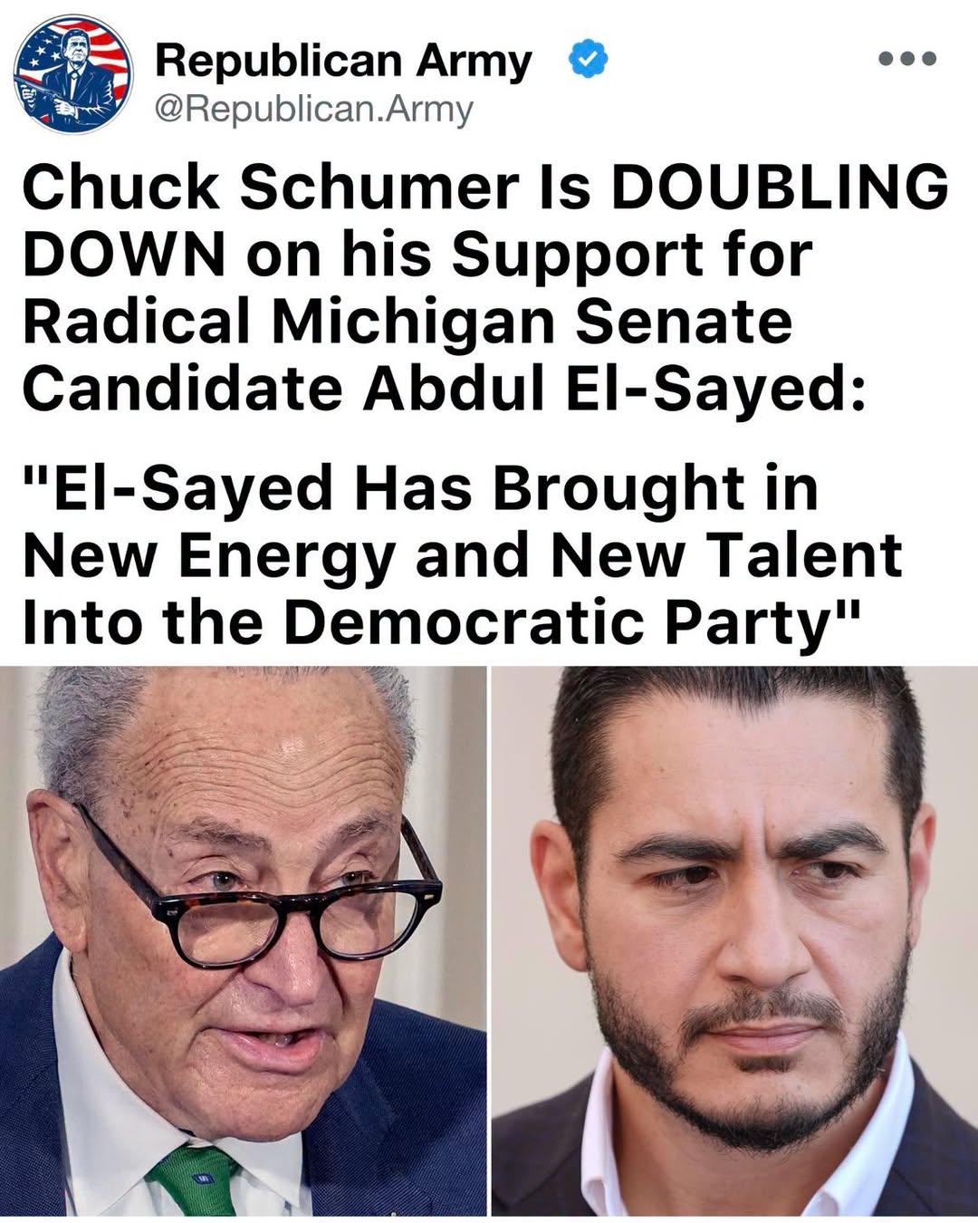 Chuck Schumer's Radical Endorsement Exposes Democratic Party's Drift from Mainstream America