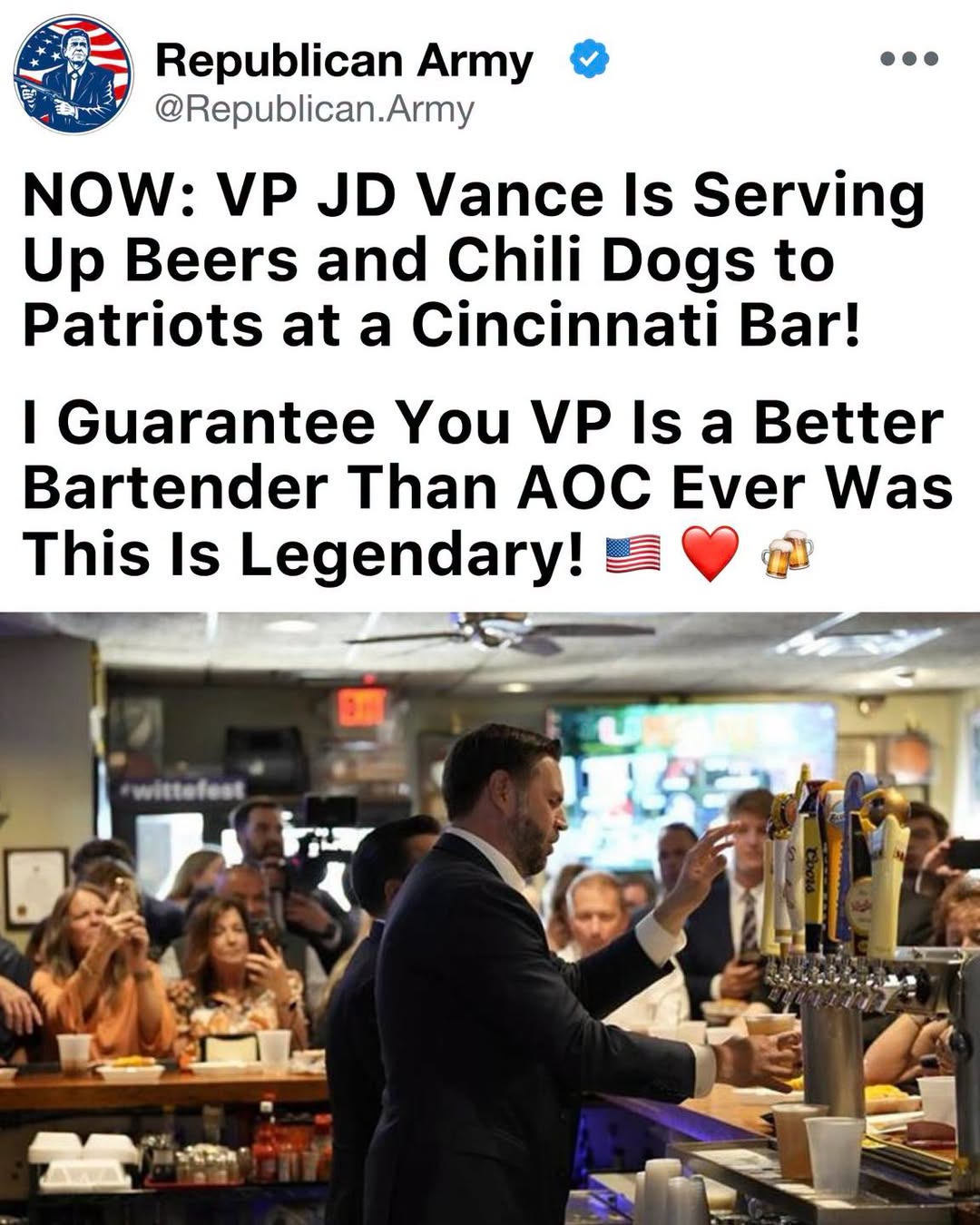 JD Vance Steps Behind the Bar in Cincinnati and Shows the Entire Country What Real Leadership Looks Like