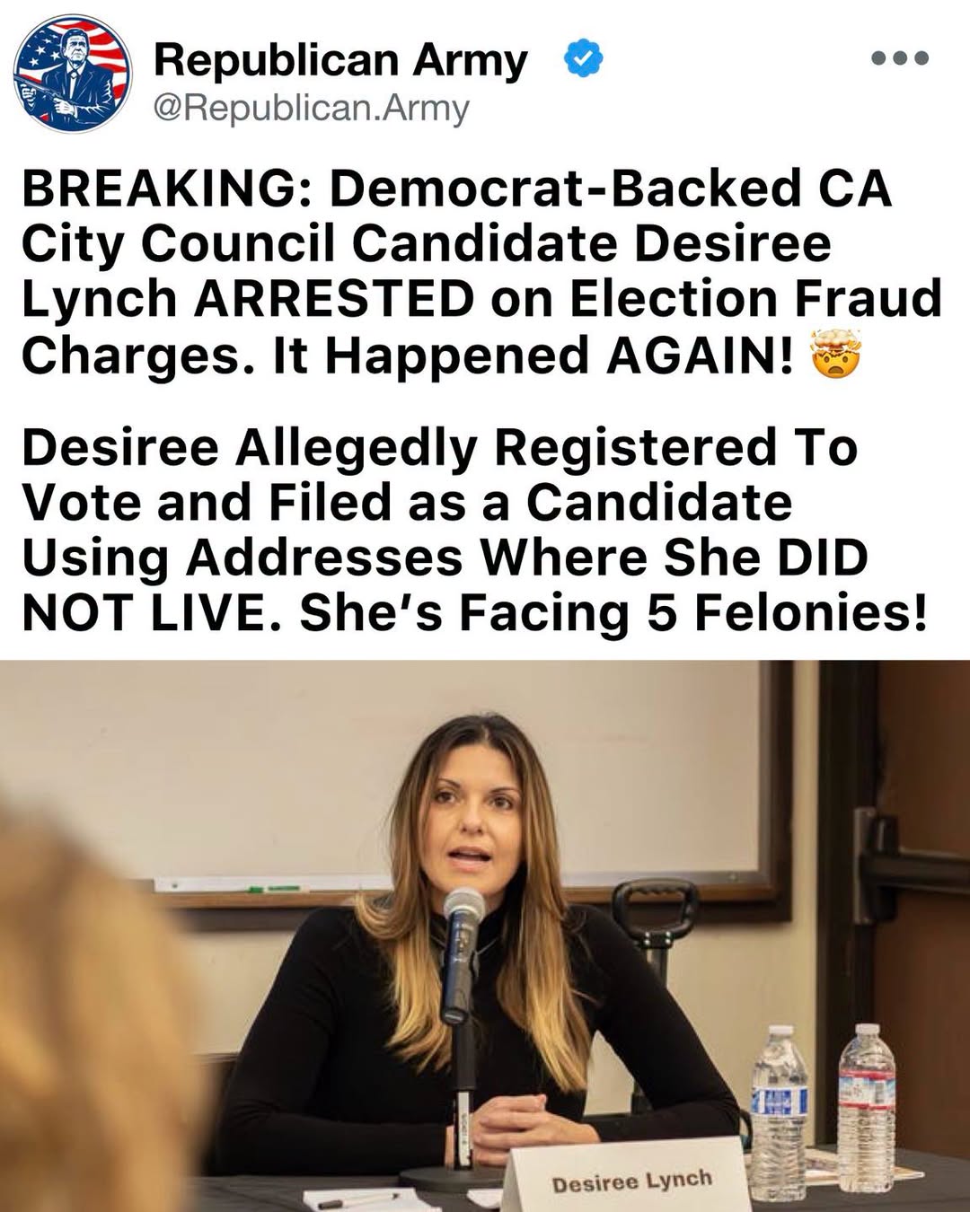 Stockton City Council Candidate Busted: Desiree Lynch Hit With Five Felony Election Fraud Charges Over Fake Address Scheme