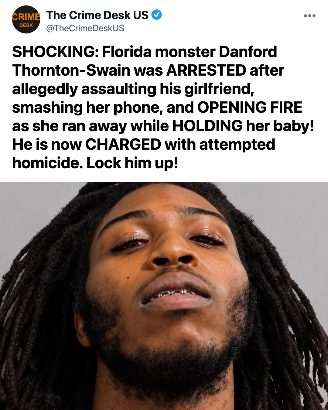 I Don't Care About You Holding That Baby: Florida Man Jailed After Allegedly Firing Shots at Fleeing Mother and Child