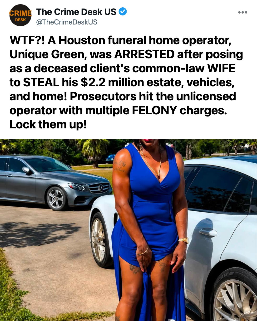 Texas Funeral Operator Accused Of Posing As Dead Man’s Widow To Seize $2.2 Million Estate In Shocking Houston Scheme