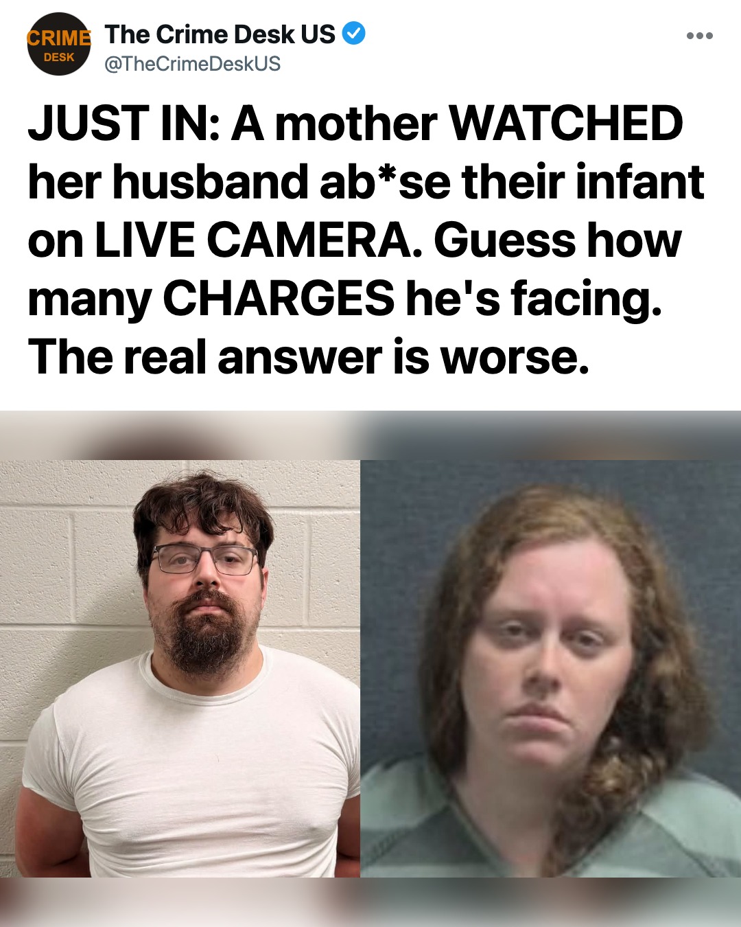 Boone County Mother Charged After Allegedly Watching Husband Abuse Infant on Live Camera and Leaving the Children Behind