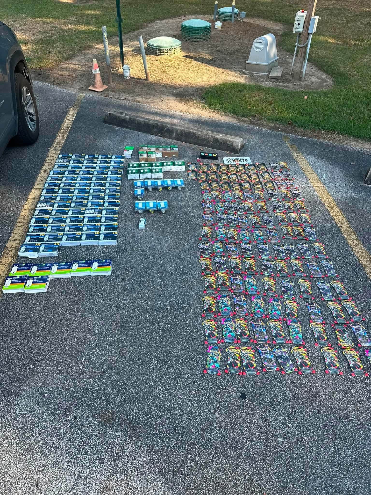 Texas fugitive Wesley Strambler, wanted on multiple felony warrants, was allegedly caught with 96 unopened Pokémon booster packs