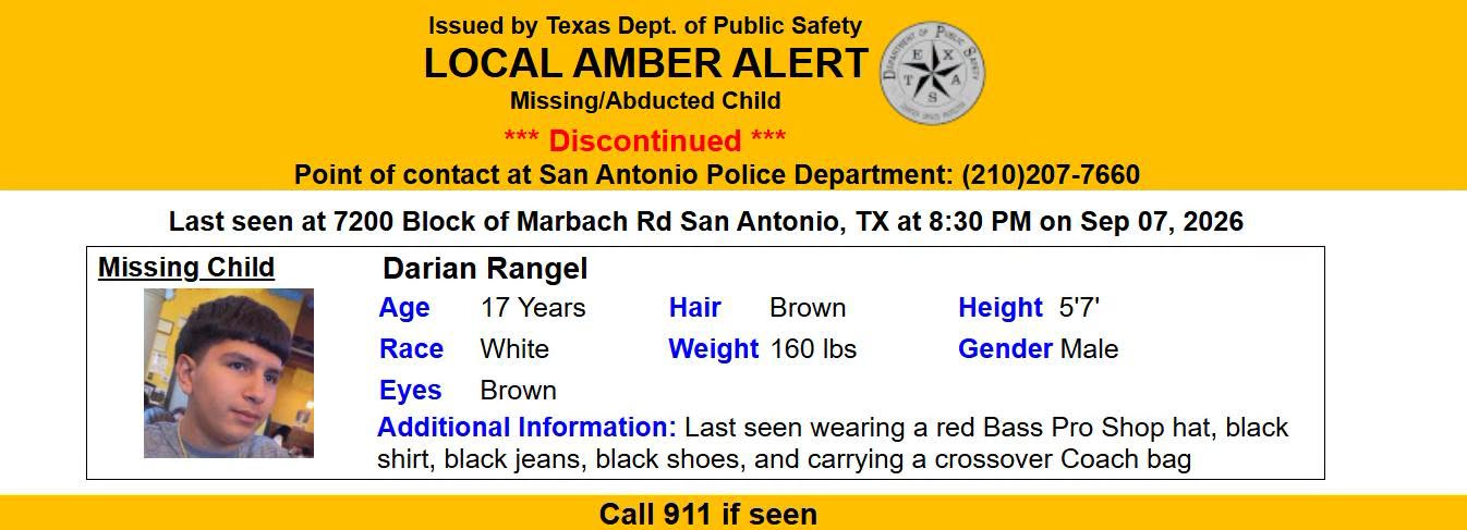 San Antonio Amber Alert teen Darian Rangel, 17, found shot dead in a field — as cops link death to decomposed body