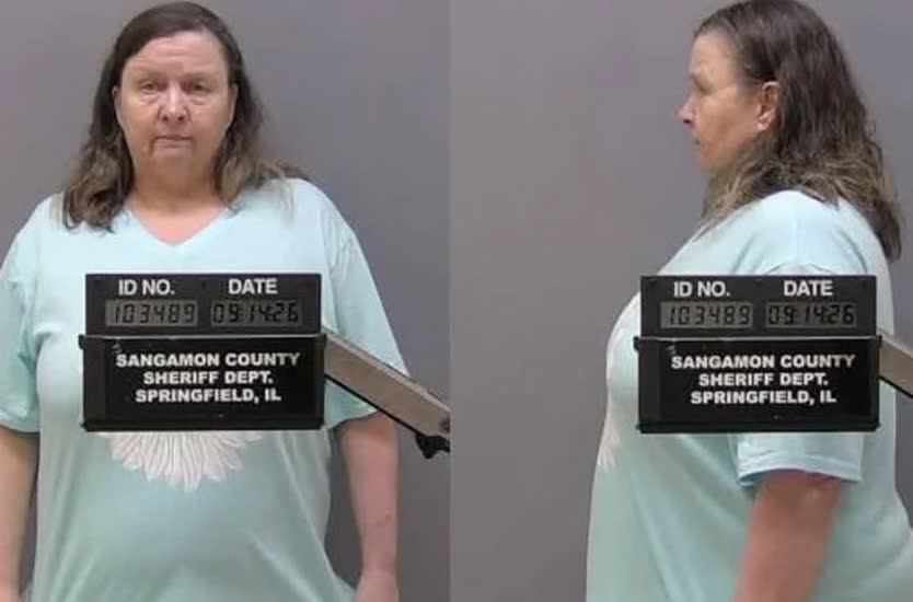 Illinois suspect Gena English Wheat, 60, accused of concealing her neighbor's death, was rearrested upon federal release for skipping court.