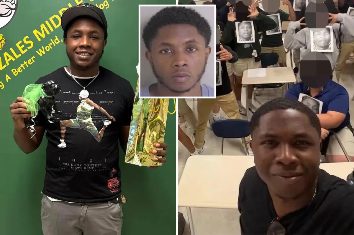 Gonzales Middle School Teacher of the Year Kyle Delaney, 25, is jailed for attempted murder after allegedly shooting two men