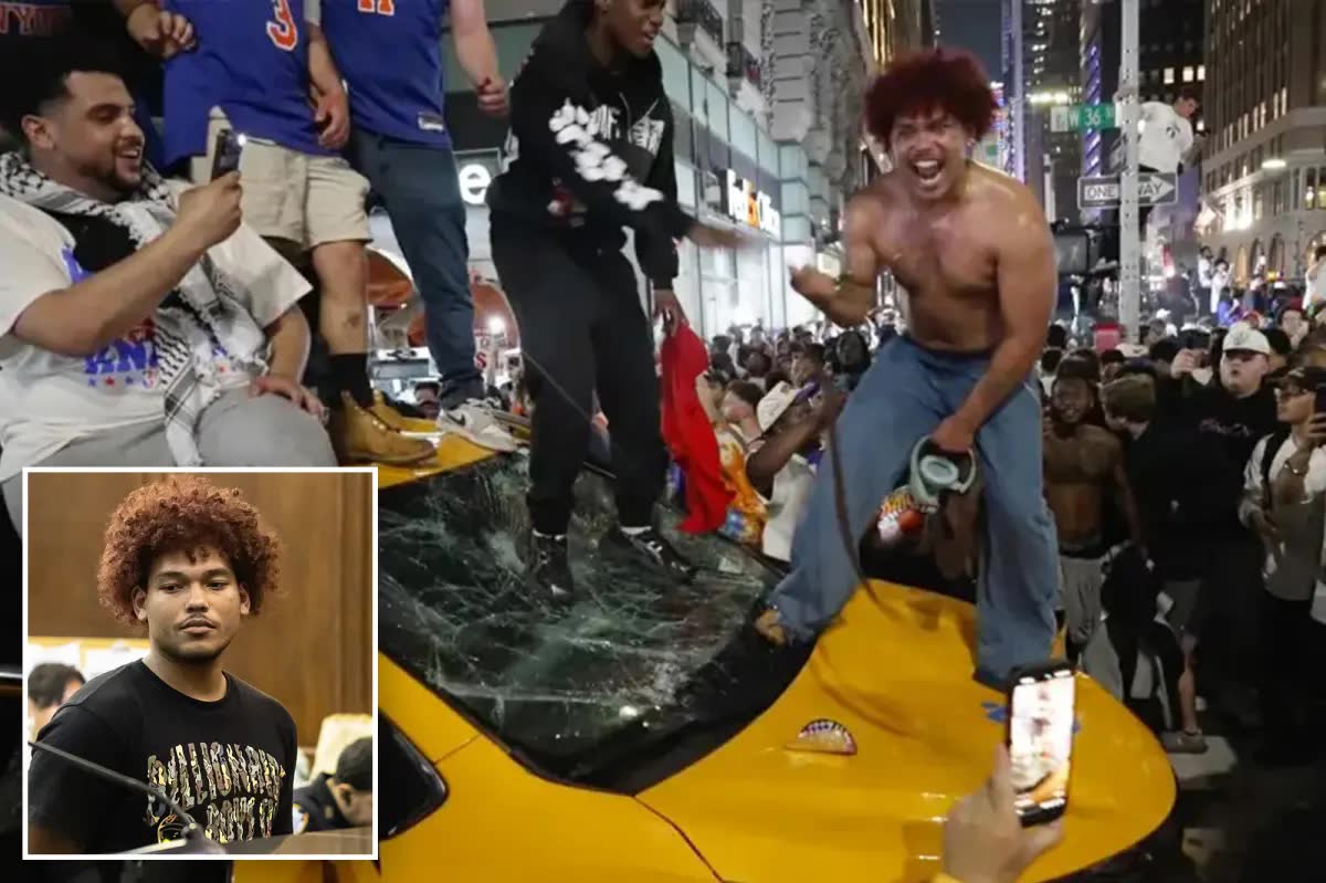 Florida tourist Saul Vargas destroyed NYC taxi during Knicks street frenzy — claiming he was just celebrating his 21st birthday
